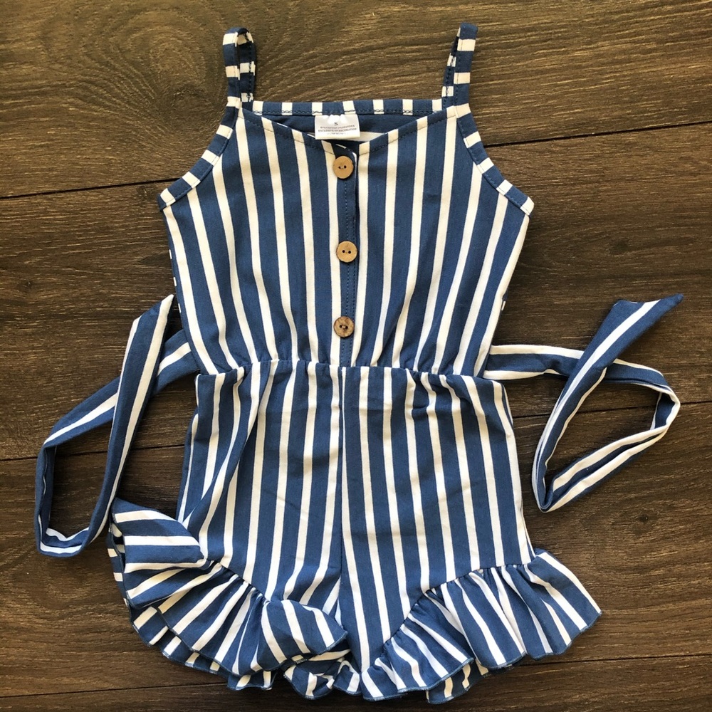 Girl Boutique Striped Romper Set - Picture 2 of 3